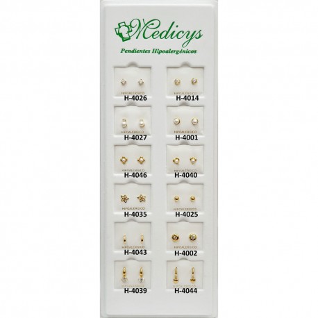 PENDIENTES HIPOALERG. MEDICYS H-4000, 12Mod.