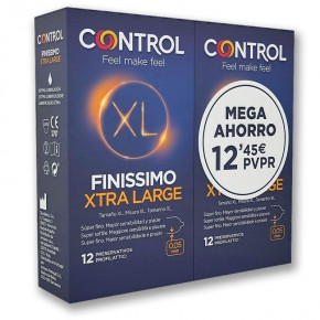 PROFILÁCTICOS CONTROL FINISSIMO XL Pack12+12