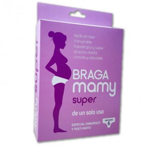 BRAGA DESECHABLE MAMY SÚPER QUADRENY & PAX 6uds.