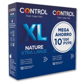 PROFILÁCTICOS CONTROL NATURE XL, PACK 12+12