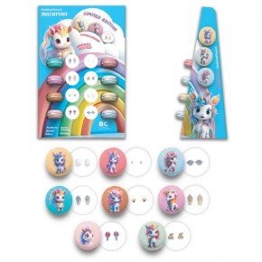 EXP. PENDIENTES MACARONS UNICORNIOS 32uds.